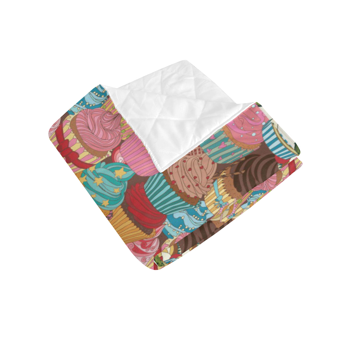 Cupcake Pattern Print Design CP01 Premium Quilt