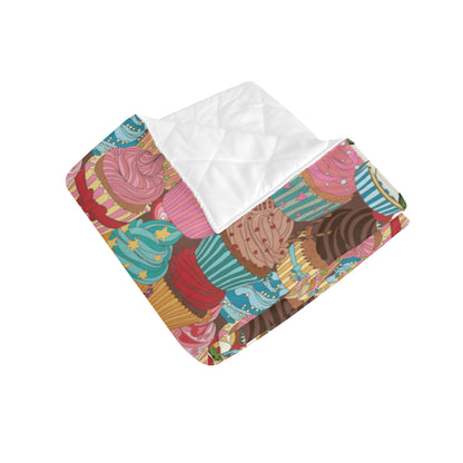 Cupcake Pattern Print Design CP01 Premium Quilt