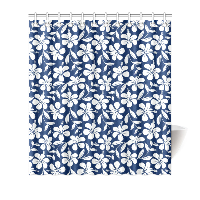 Hibiscus Pattern Print Design HB031 Shower Curtain