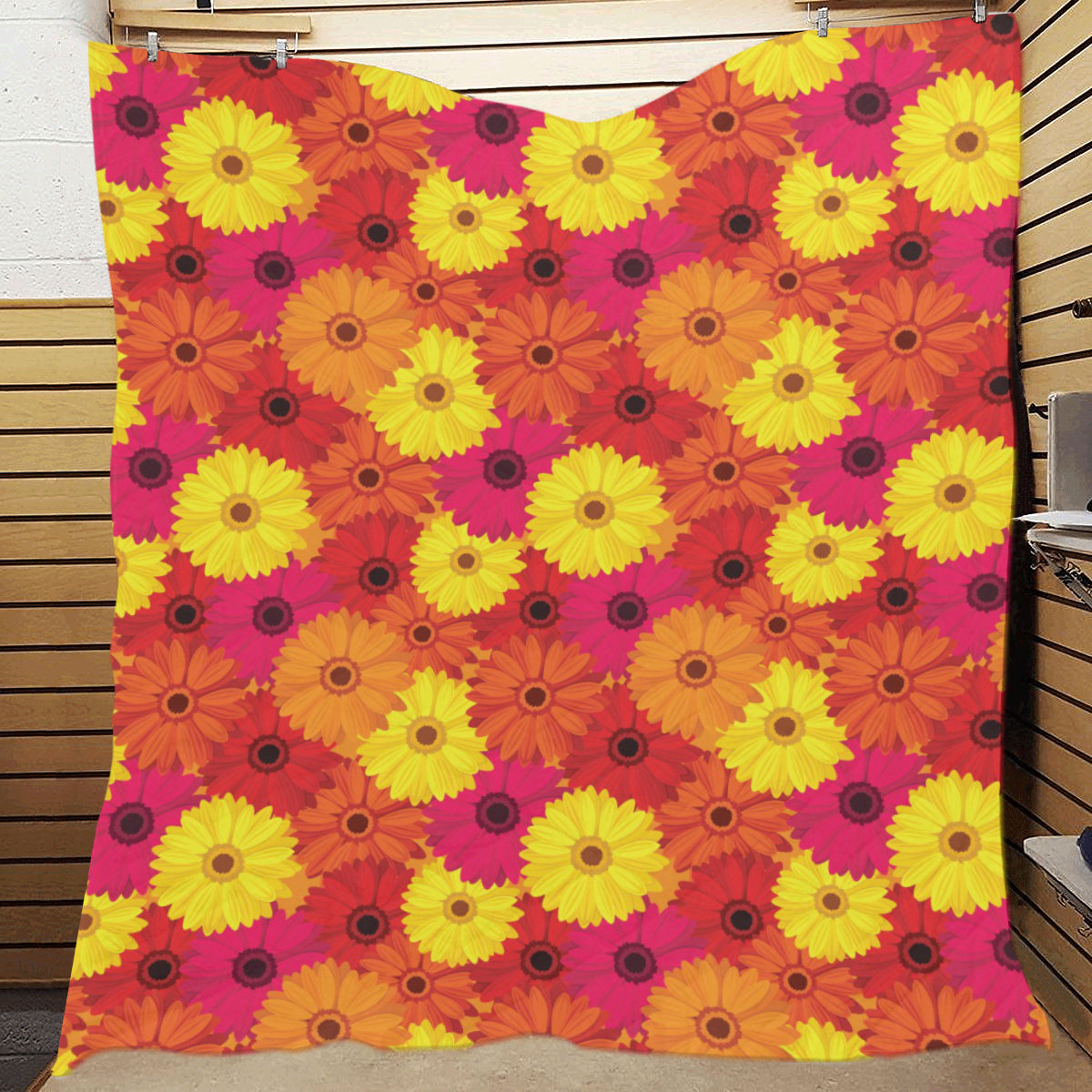 Gerberas Pattern Print Design GB05 Premium Quilt