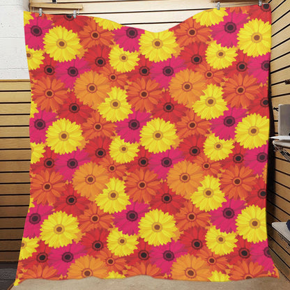 Gerberas Pattern Print Design GB05 Premium Quilt