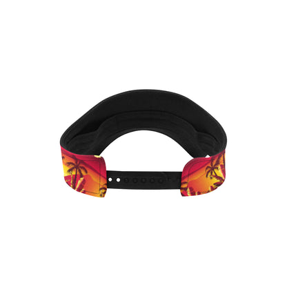 Hawaiian Tropical Sunset Hibiscus Print Unisex Sun Visor