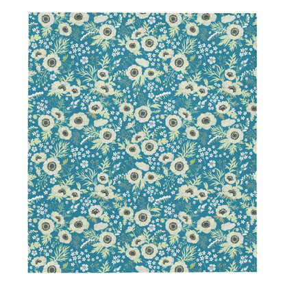Anemone Pattern Print Design 01 Premium Quilt
