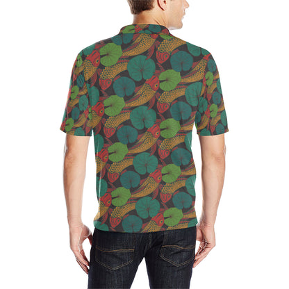 KOI Fish Pattern Print Design 01 Men Polo Shirt