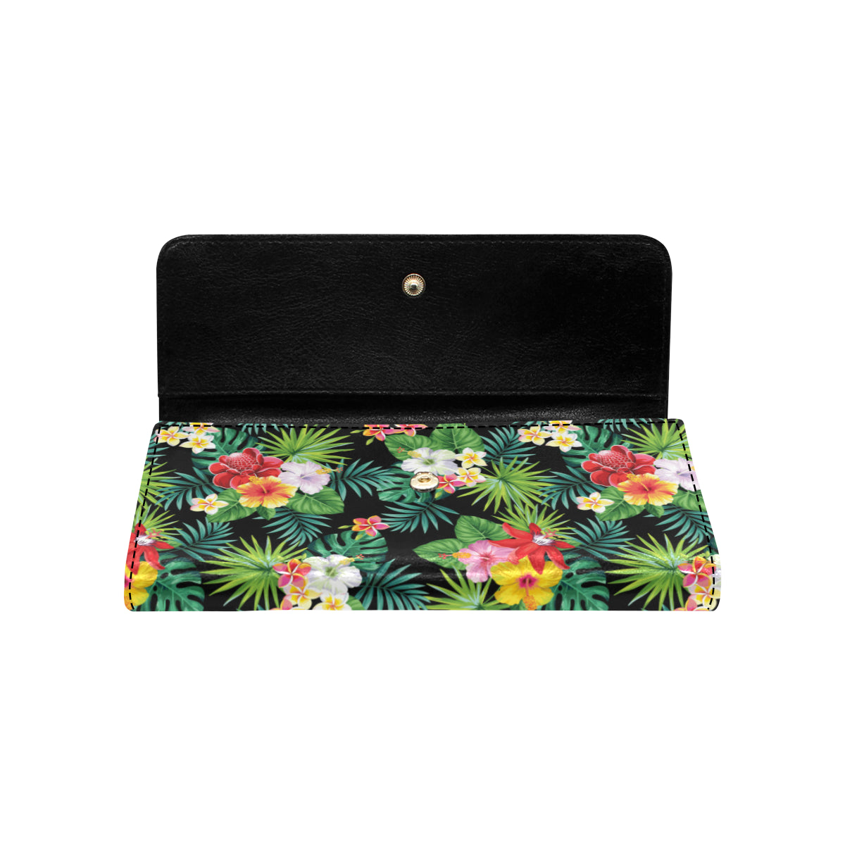 Hibiscus Hawaiian flower tropical Women's Trifold Wallet