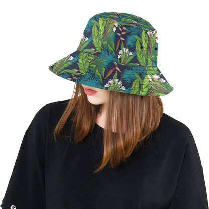 Rainforest Pattern Print Design RF01 Unisex Bucket Hat