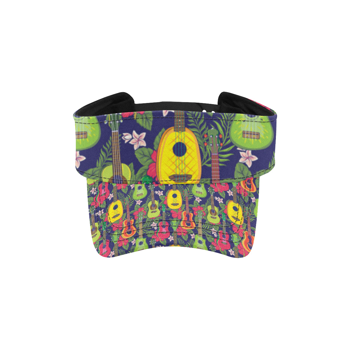 Ukulele Tropical Pattern Print Design 03 Unisex Sun Visor