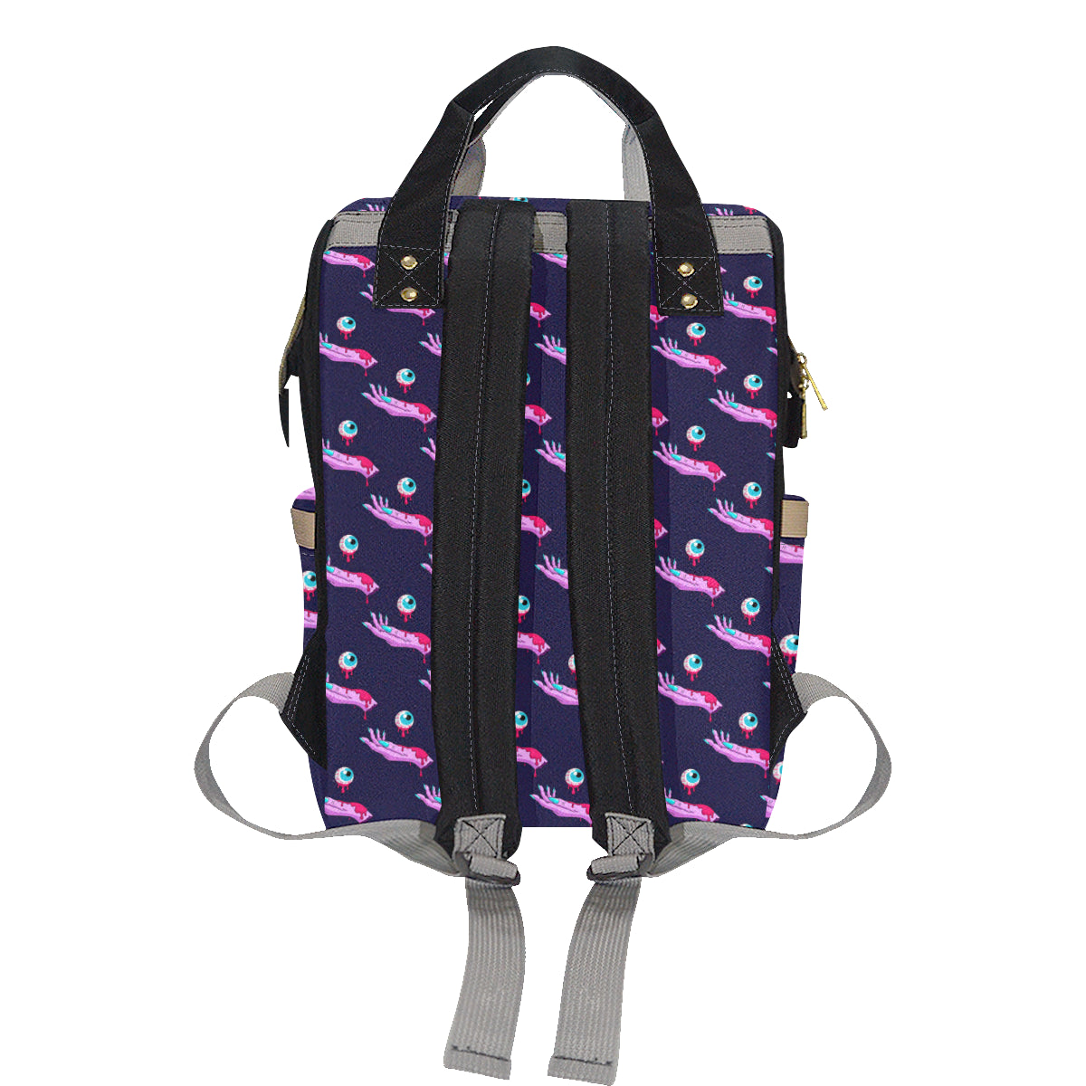 Zombie Pink Hand Design Pattern Print Diaper Bag Backpack