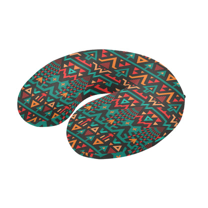 Aztec Pattern Print Design 04 U-Shaped Travel Neck Pillow