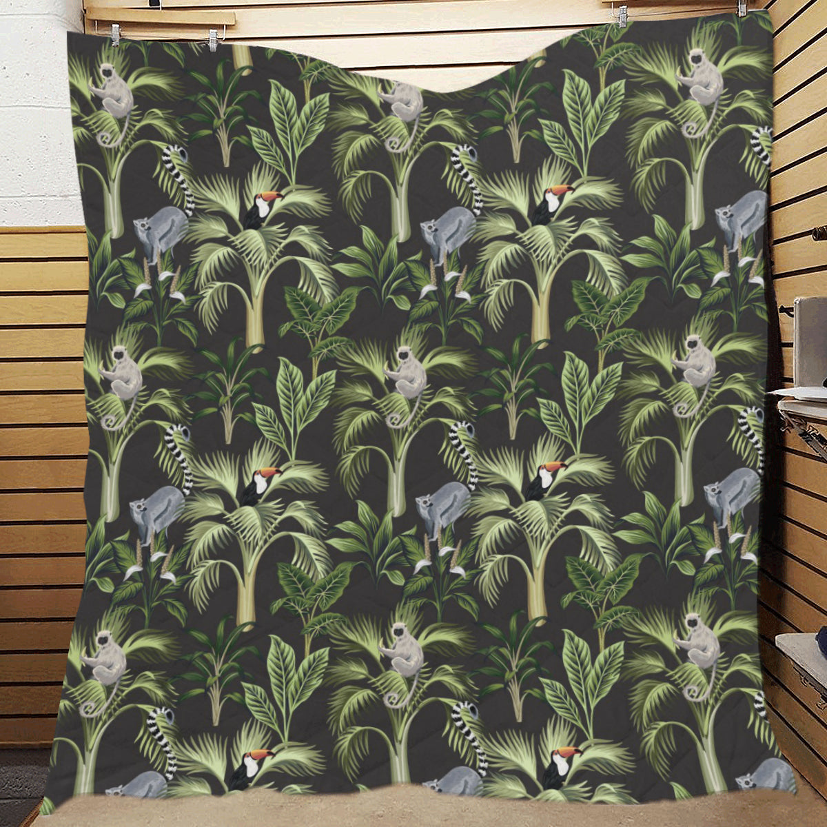 Rainforest Pattern Print Design RF05 Premium Quilt