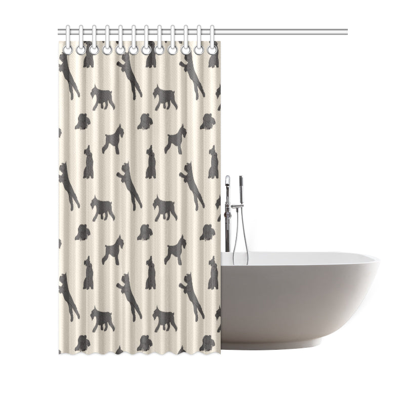 Schnauzers Pattern Print Design A06 Shower Curtain