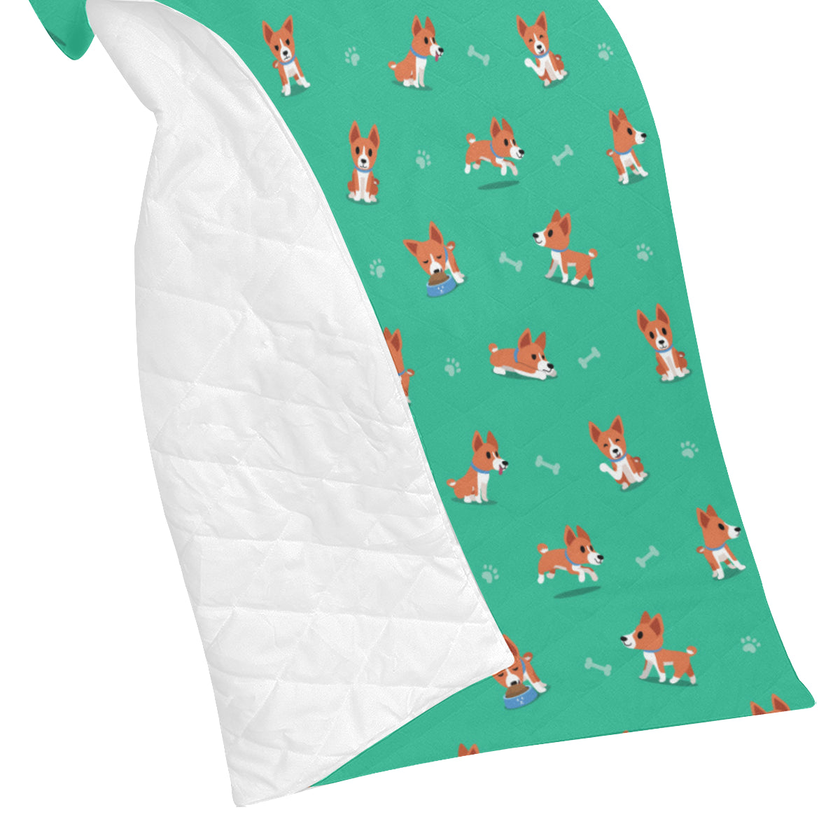 Basenji Pattern Print Design 02 Premium Quilt