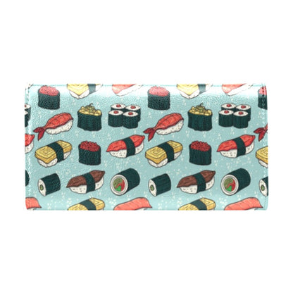 Sushi Pattern Design Women's Trifold Wallet