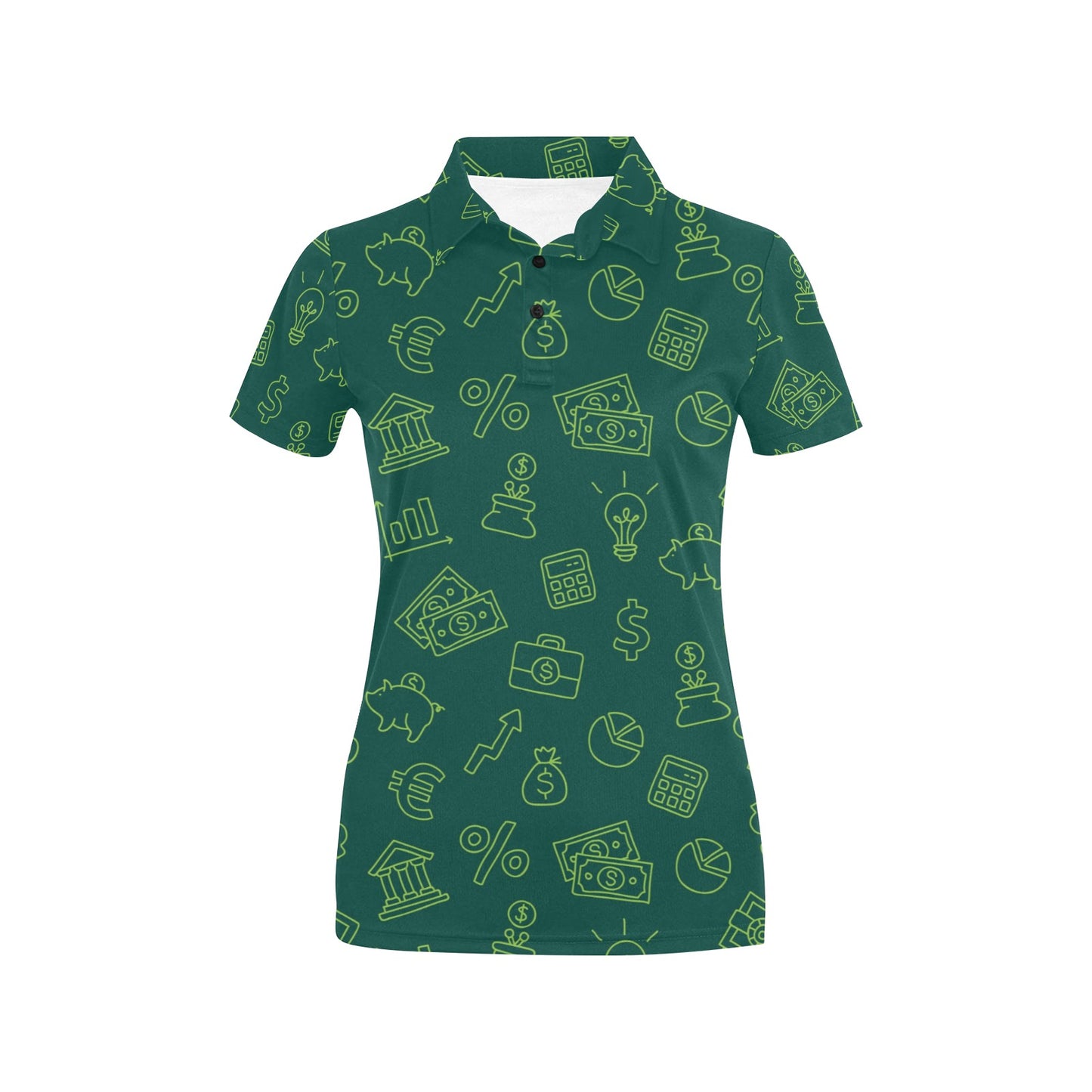 Accounting Financial Pattern Print Design 02 Women's Polo Shirt