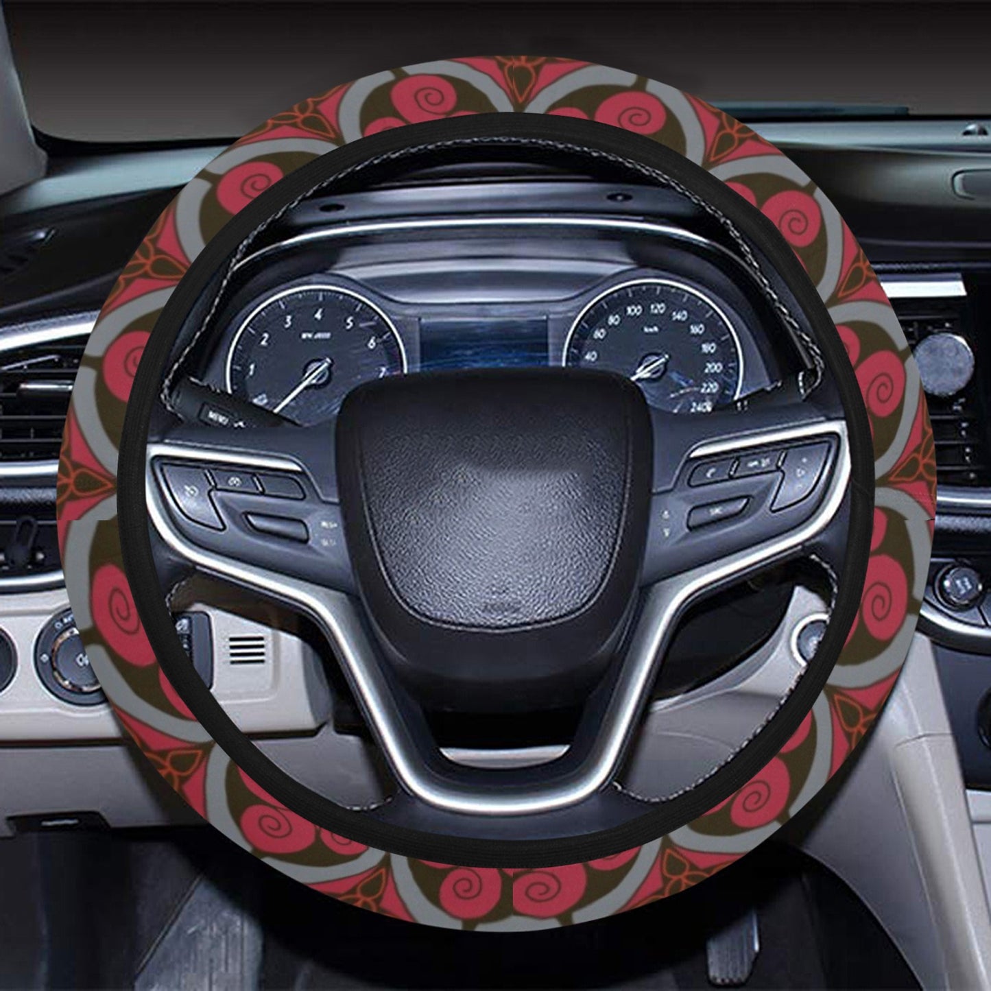 Vikings Print Design LKS301 Steering Wheel Cover with Elastic Edge