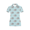 Hedgehog Pattern Print Design 02 Women's Polo Shirt