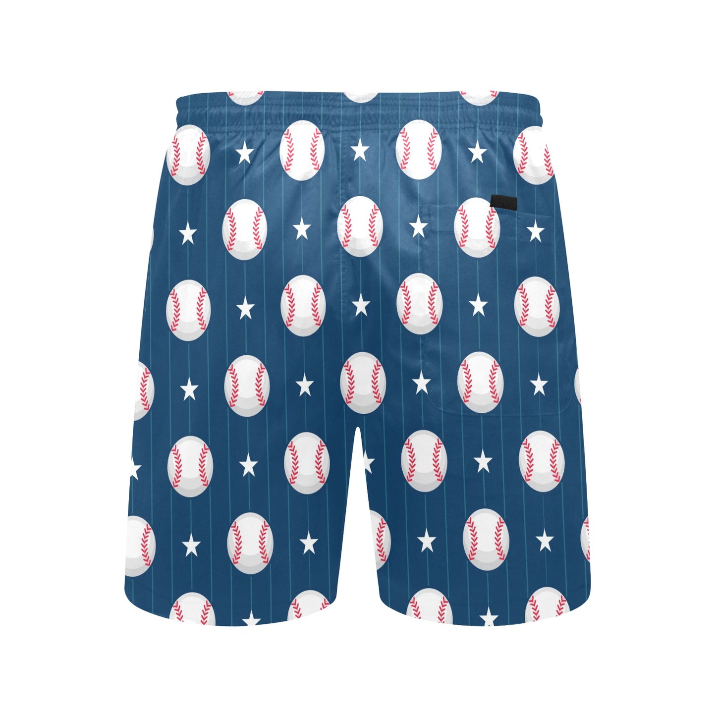 Baseball Star Print Pattern Men's Swim Trunks Beach Shorts