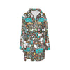 Science Print Design LKS303 Women's Fleece Robe