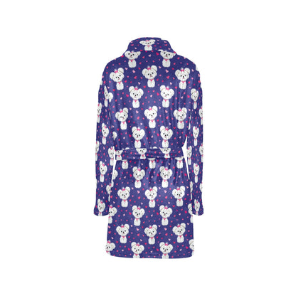 Maltese Pattern Print Design 02 Women's Fleece Robe
