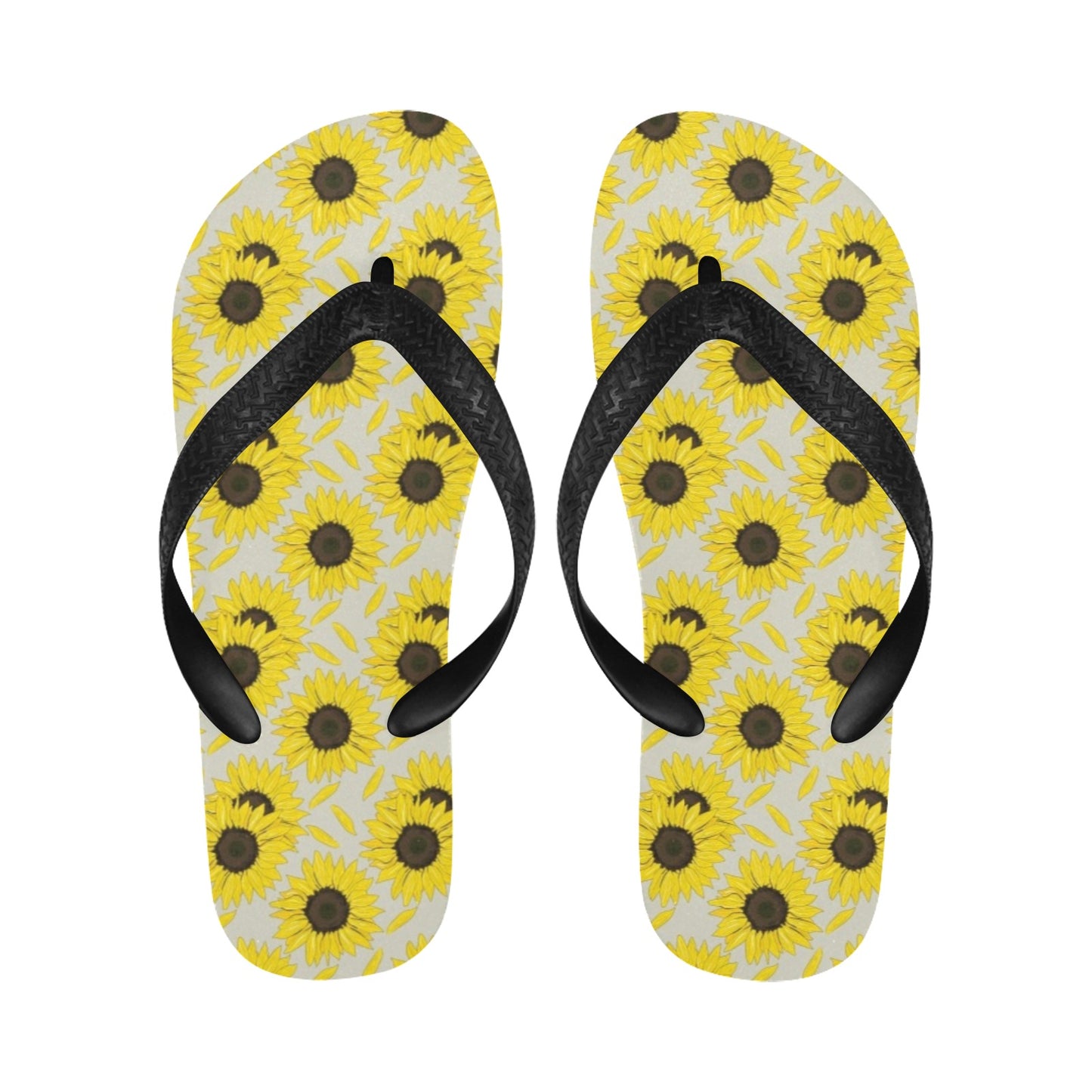 Sunflower Print Design LKS309 Flip Flops