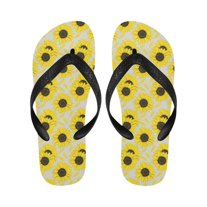 Sunflower Print Design LKS309 Flip Flops