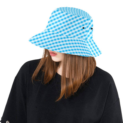 Gingham Print Design LKS401 Unisex Bucket Hat