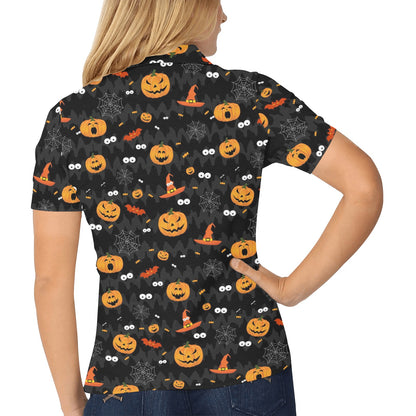 Halloween Print Design LKS405 Women's Polo Shirt