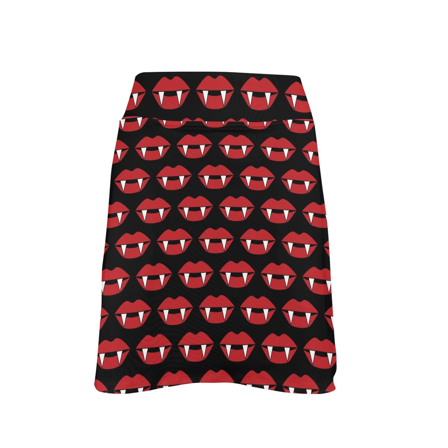 Vampire Lips Print Design LKS302 17" Golf & Pickleball Skort with Pockets