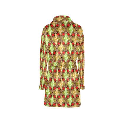African Classic Print Pattern Women's Fleece Robe