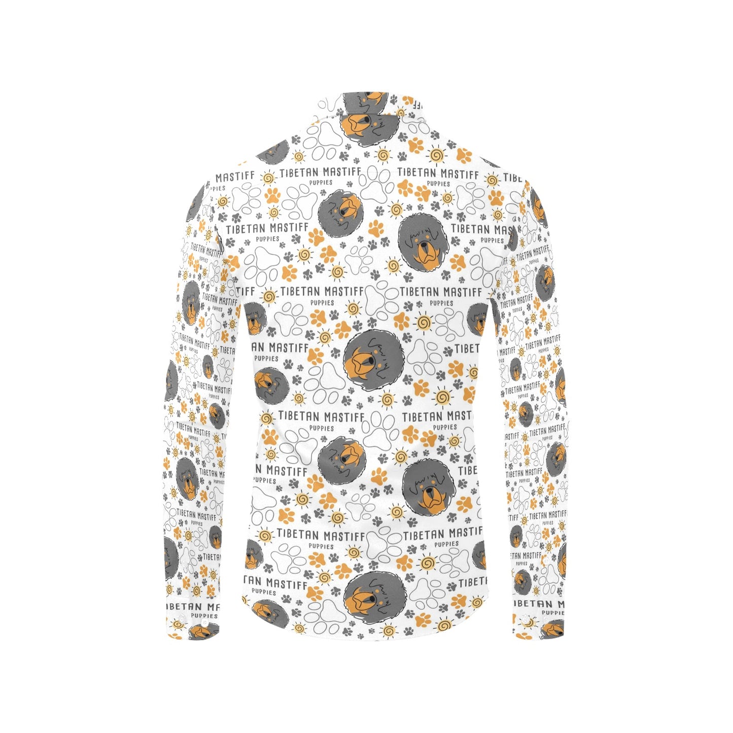 Tibetan Mastiffs Print Design LKS302 Men's Long Sleeve Dress Shirt
