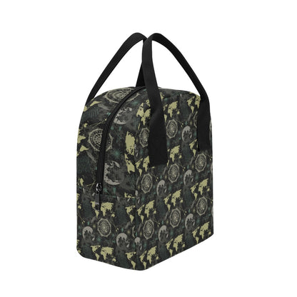 World Map Print Design LKS303 Insulated Lunch Bag