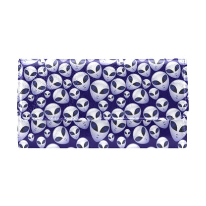 Alien Head Extraterrestrial Women's Trifold Wallet