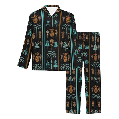 Hawaiian Themed Pattern Print Design H023 Men's Long Pajama Set