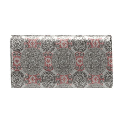 Calendar Aztec Style Print Pattern Women's Trifold Wallet