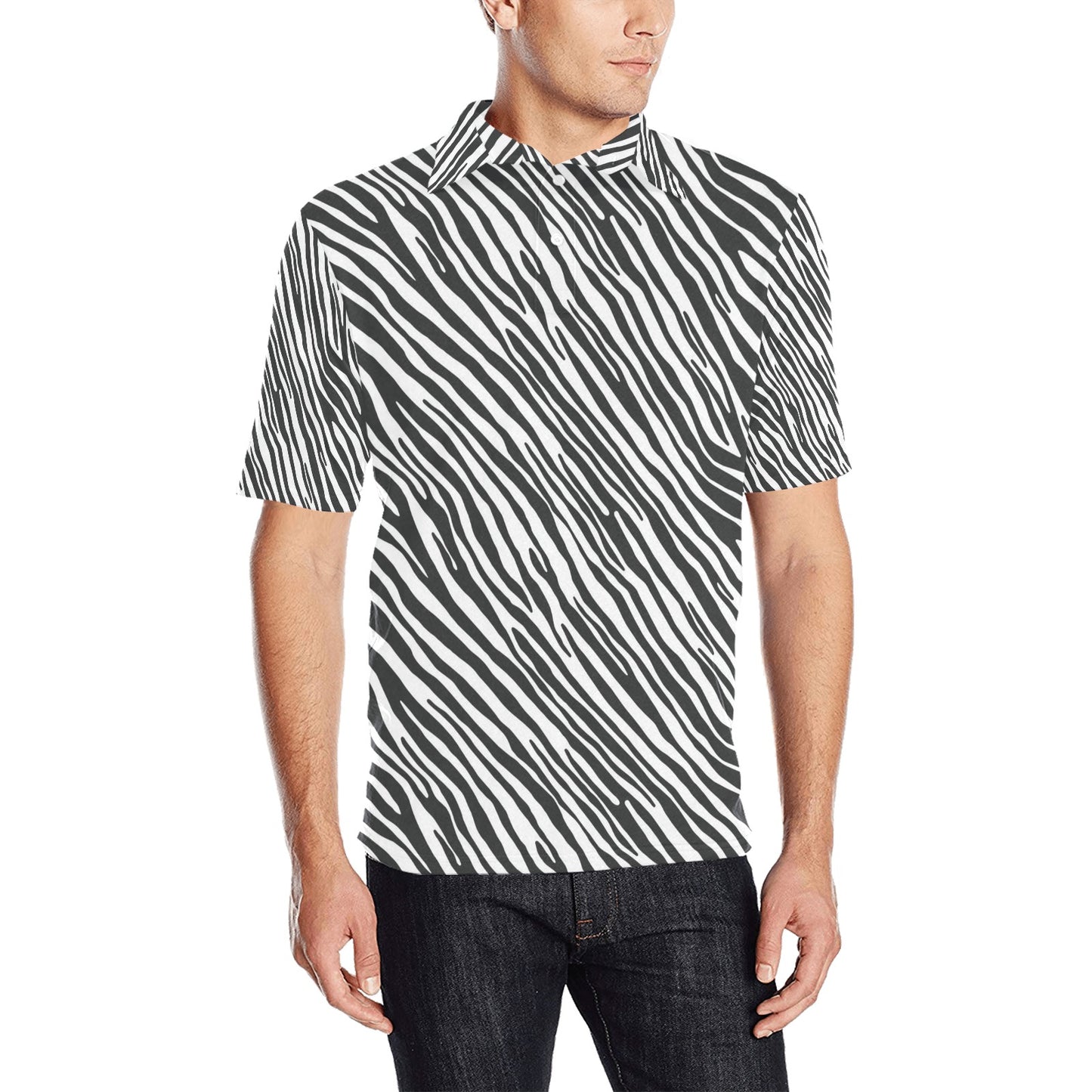 Zebra Classic Print Design LKS302 Men Polo Shirt