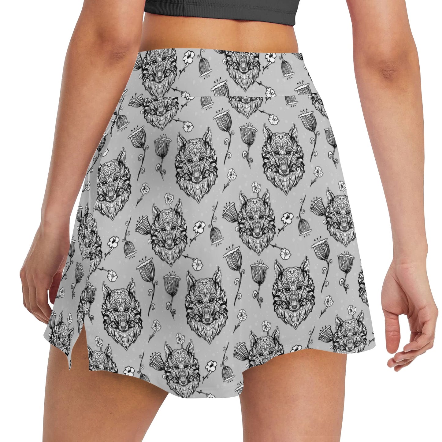 Tribal Pattern Print Design LKS306 17" Golf & Pickleball Skort with Pockets