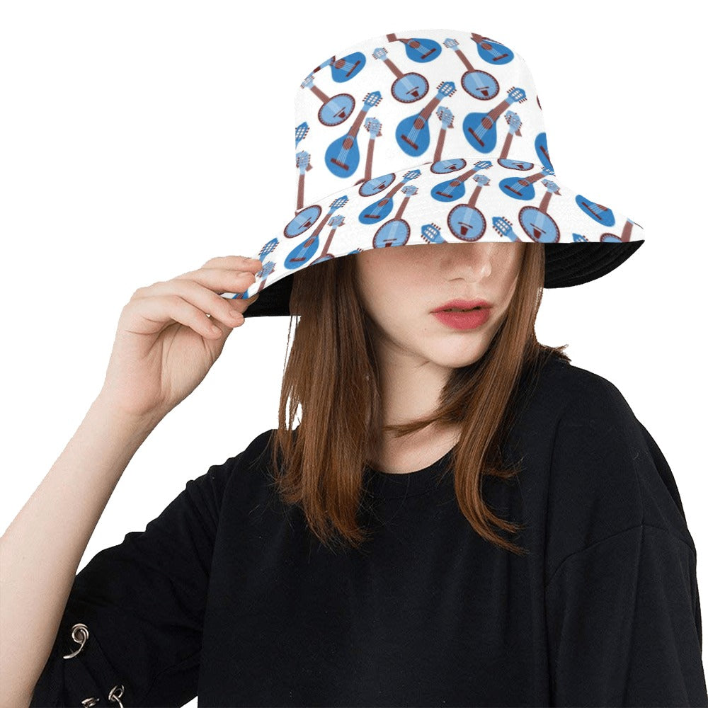 Banjo Print Design LKS401 Unisex Bucket Hat