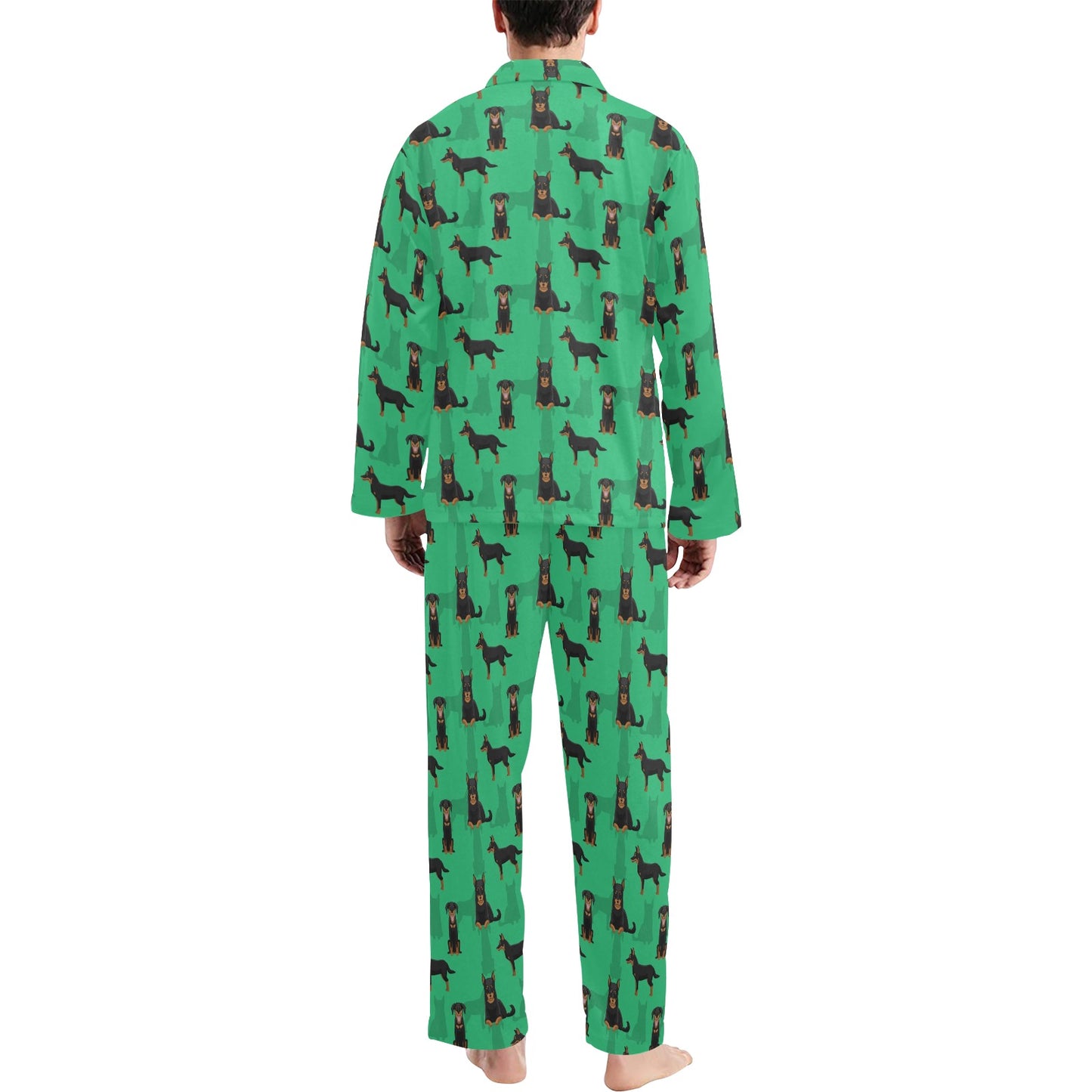 Beauceron Pattern Print Design 01 Men's Long Pajama Set