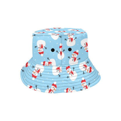 Snowman Print Design LKS305 Unisex Bucket Hat