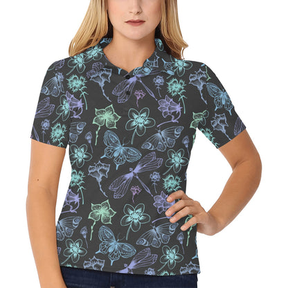 Butterfly Dragonfly Women's Polo Shirt