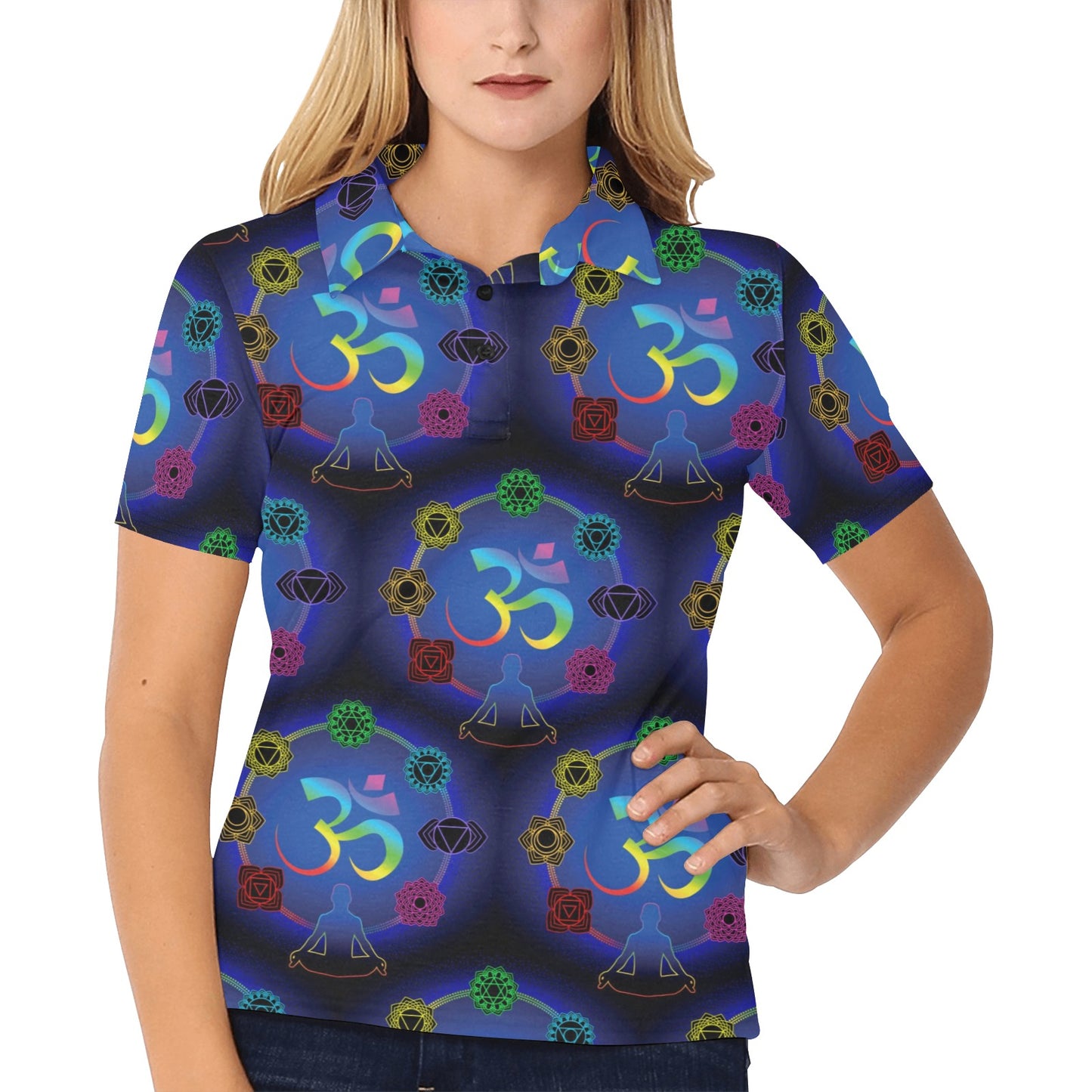 Chakra Zen Yoga OM Women's Polo Shirt