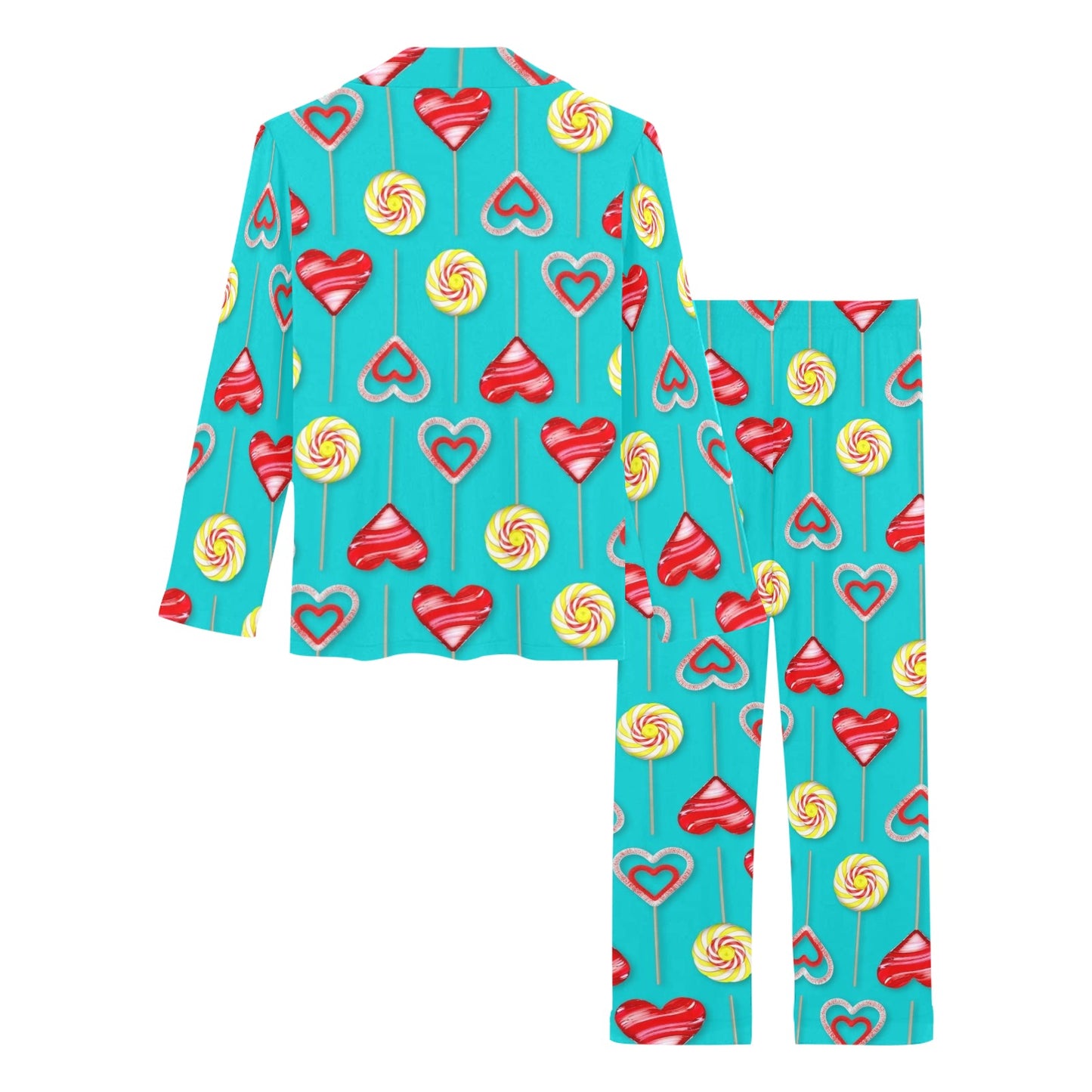 Lollipop Pattern Print Design LL06 Women's Long Pajama Set