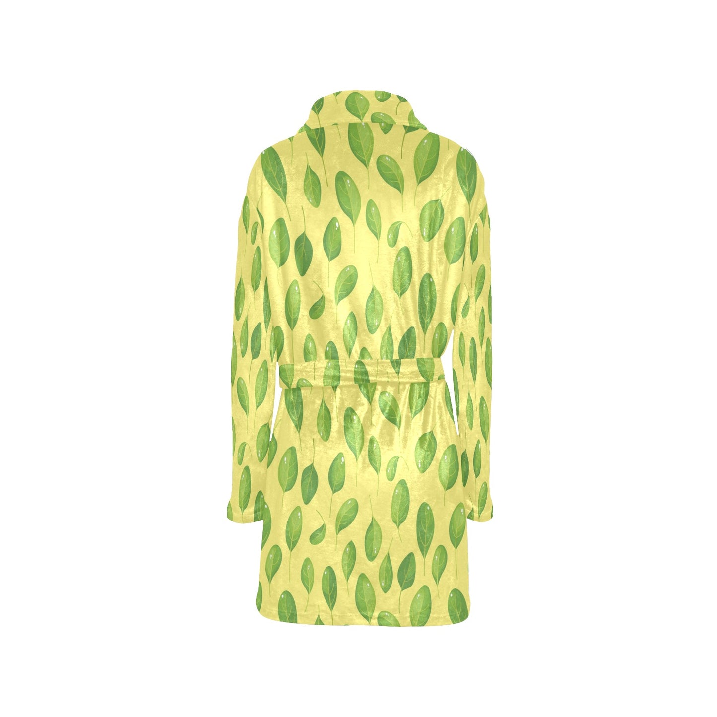 Spinach Print Design LKS302 Women's Fleece Robe