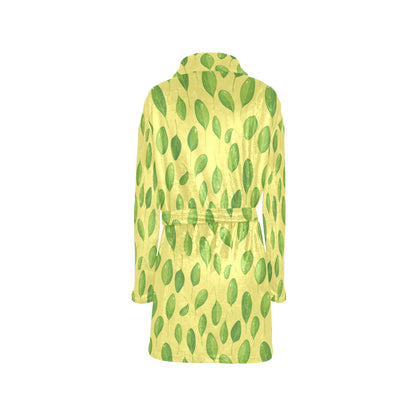 Spinach Print Design LKS302 Women's Fleece Robe
