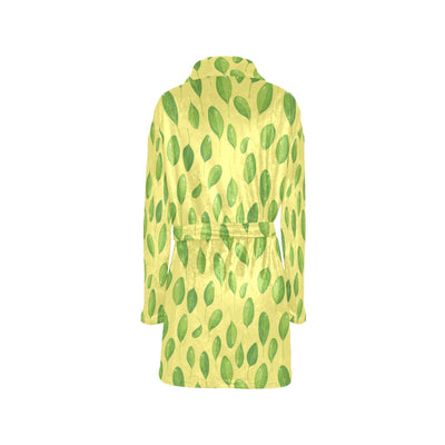 Spinach Print Design LKS302 Women's Fleece Robe