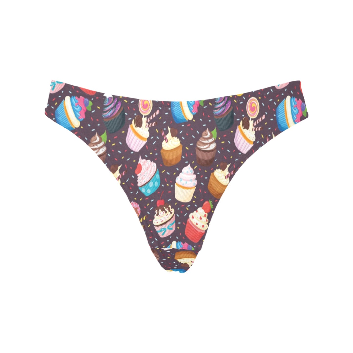 Cupcakes Party Print Pattern Women's Thongs
