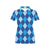 Argyle Blue Pattern Print Design 02 Women's Polo Shirt