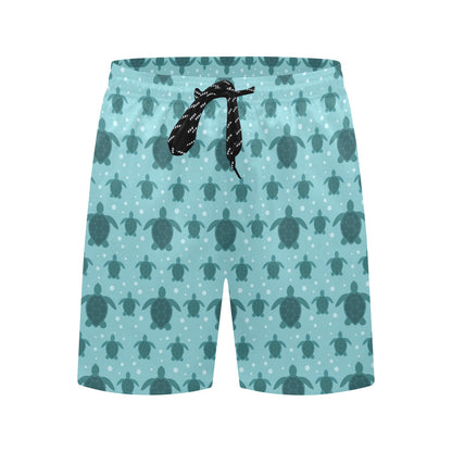 Sea Turtle Print Design LKS305 Men's Swim Trunks Beach Shorts