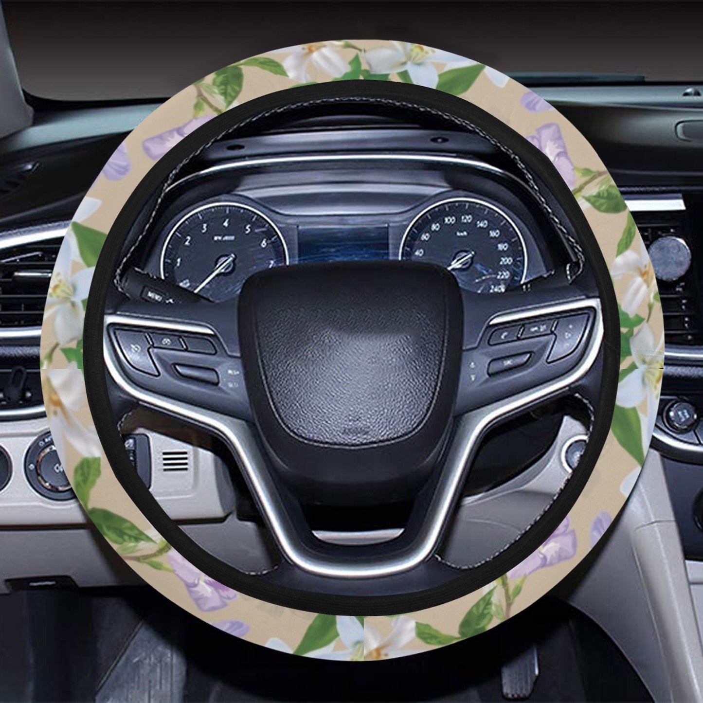Sampaguita Print Design LKS302 Steering Wheel Cover with Elastic Edge
