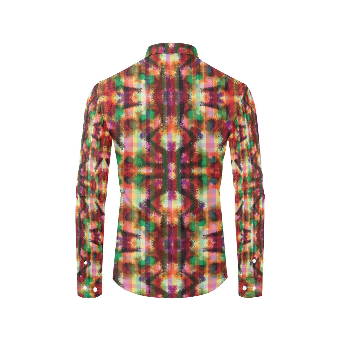Tie Dye Print Design LKS301 Men's Long Sleeve Dress Shirt